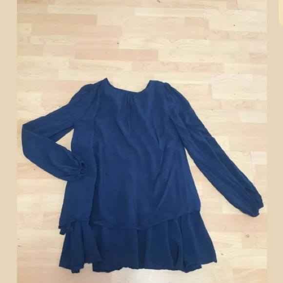 Free People navy blue layered long sleeve top XS - Picture 1 of 3